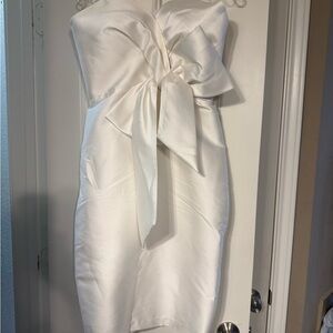 Badgley Mischka Strapless Cream Dress